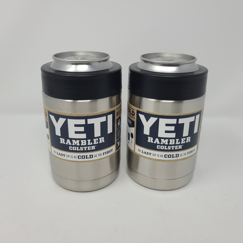 New YETI Rambler Colster 12oz Insulated Stainless Steel Can Coolers - Lot Of 2
